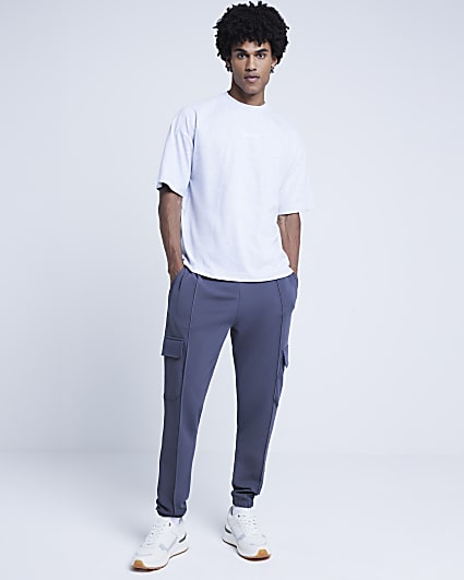 Grey Marl Panelled Seam T-shirt