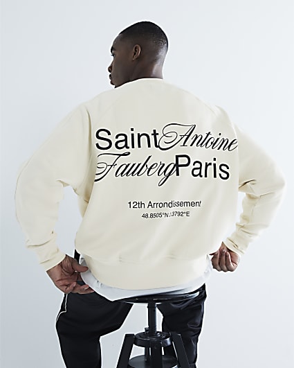 Beige Long Sleeve Saint Antonie Sweatshirt