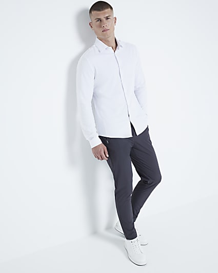 Grey Skinny Fit Chino Trousers