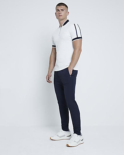 Navy Skinny Fit Chino Trousers