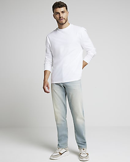 White regular fit essential t-shirt