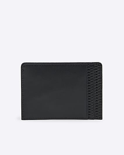 Black Textured Leather Cardholder