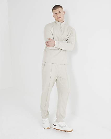 Ecru Slim Fit Joggers