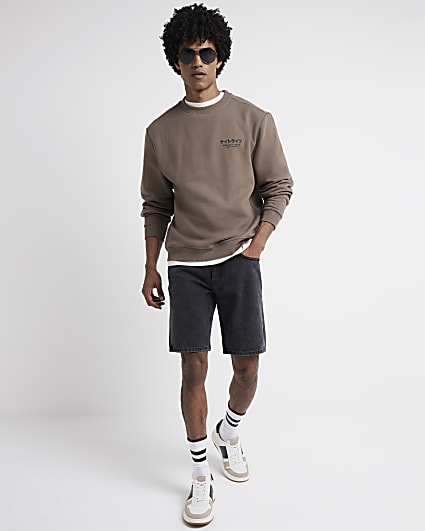 Stone regular fit Japanese graphic sweatshirt