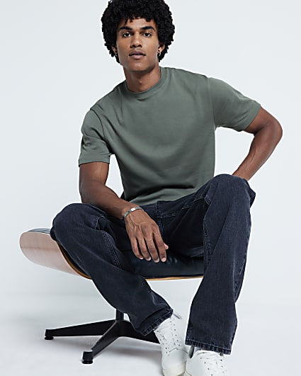 Khaki Slim Fit RI Studio T-shirt