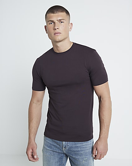 Purple Muscle Fit RI Studio T-shirt