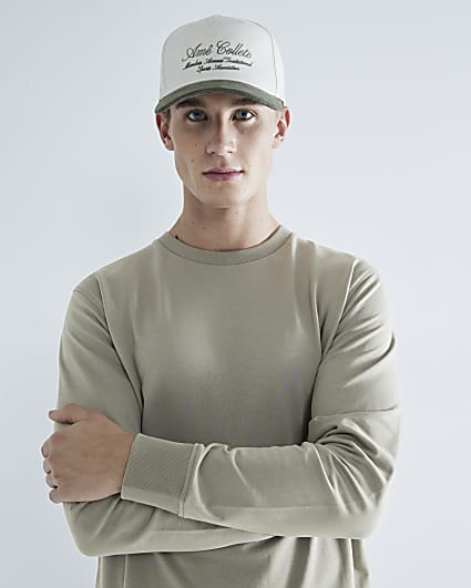 Khaki Slim Fit Plain Sweatshirt