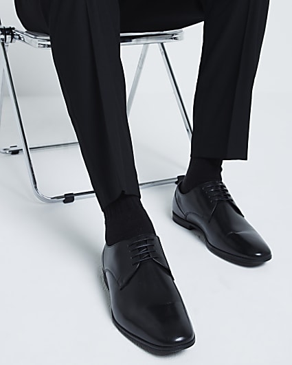 Black Formal Wide Fit Derby Shoes