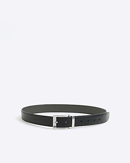 Black reversible embossed belt