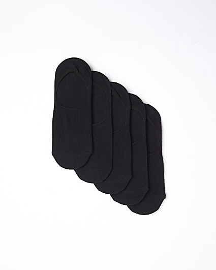 5PK black no show socks