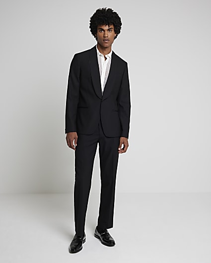 Black Slim Fit Tuxedo Suit Jacket