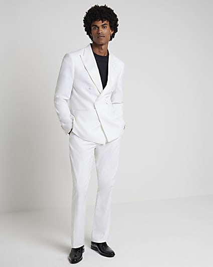 White Slim Fit Tux Jacket