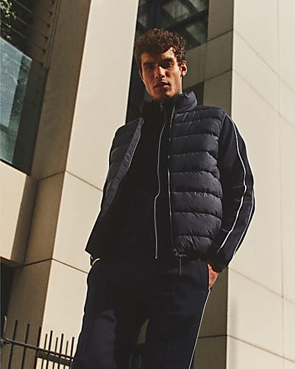 Mens puffer jacket river island on sale