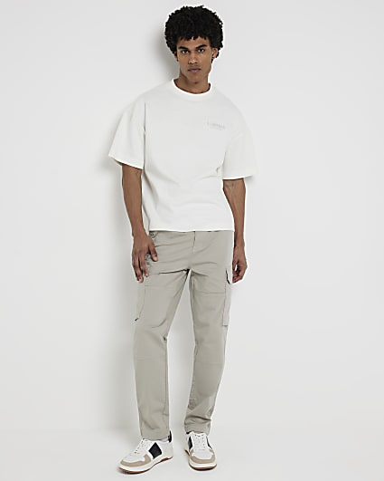 Stone regular fit cargo trousers