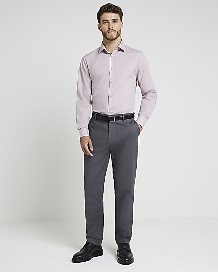 Purple slim fit smart shirt