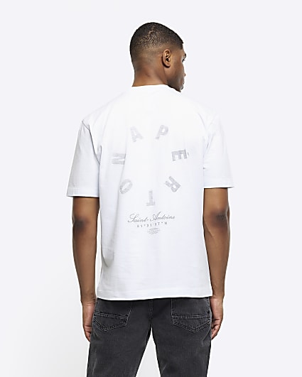 Grey regular fit graphic t-shirt