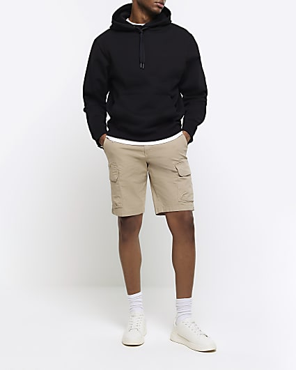 Stone regular fit cargo shorts