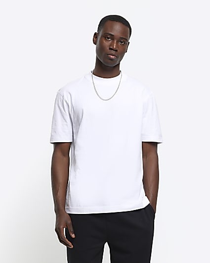 Men s Plain White T Shirts Plain White Tees for Men River Island