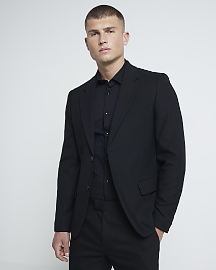 Black skinny fit suit jacket