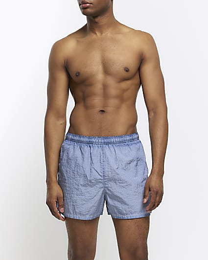 Blue elasticated swim shorts