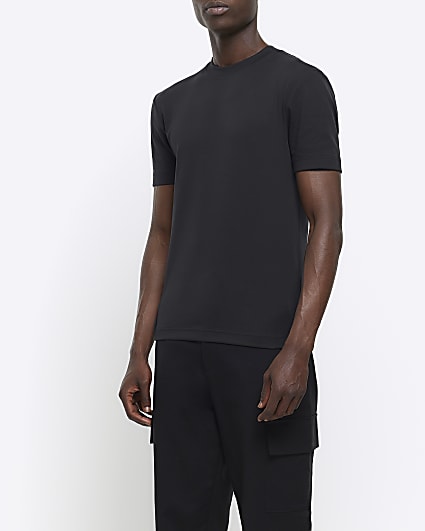 Black RI studio muscle fit stretch t-shirt