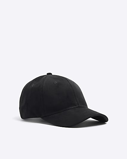 Black suedette cap