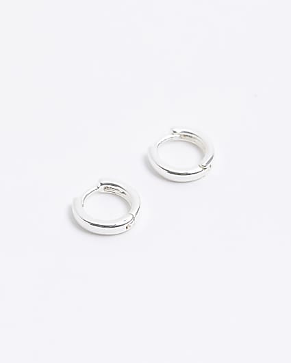 Silver colour hoop earrings