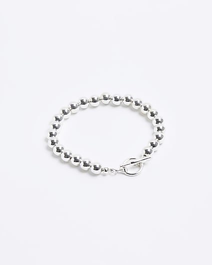 Silver colour ball chain bracelet