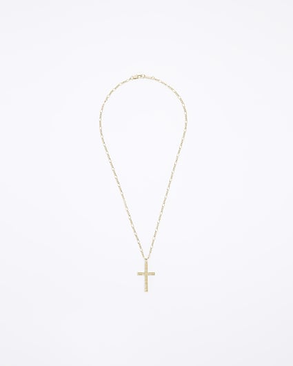 Gold plated cross necklace