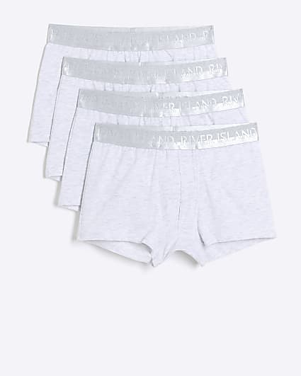 4PK grey regular fit RI trunks