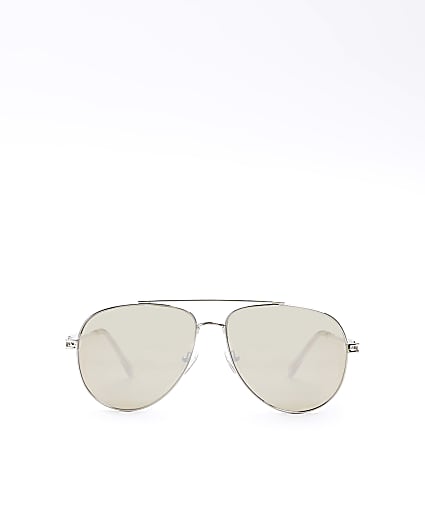 Silver Aviator Sunglasses