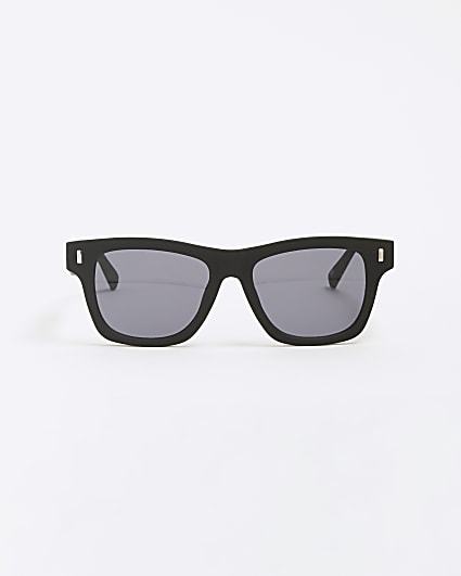 Black rubber square sunglasses