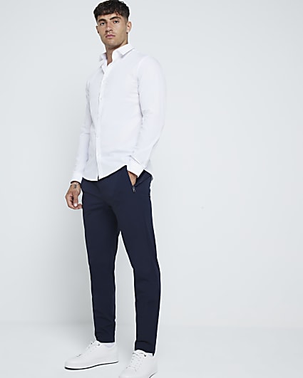 White slim fit smart shirt