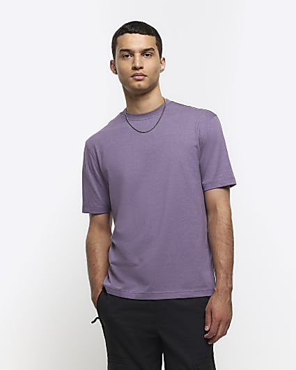 Purple regular fit t-shirt