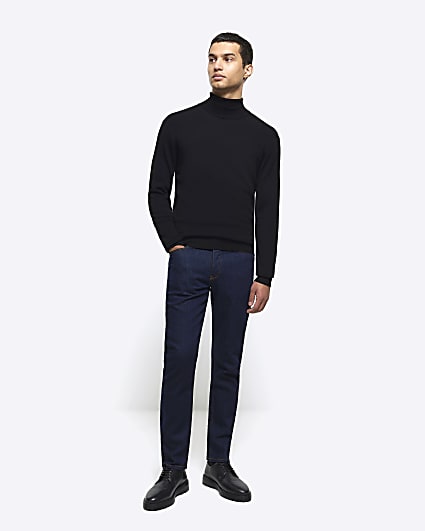 Dark blue slim fit jeans