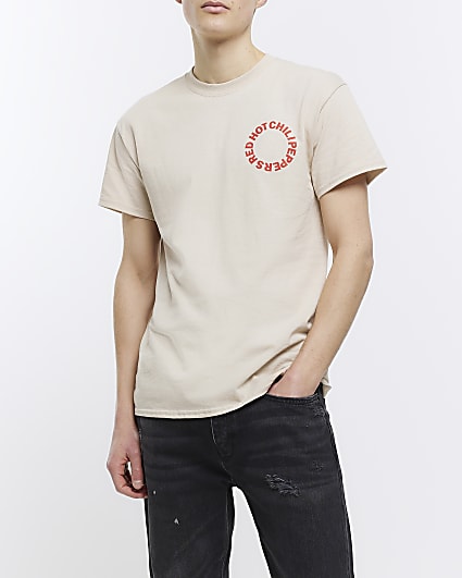 Beige Regular Red Hot Chilli Peppers T-shirt