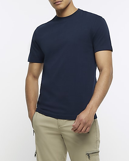 Navy slim fit t-shirt