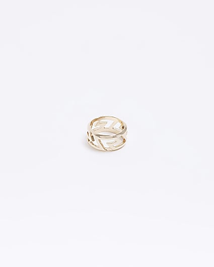 Gold colour cut out ring