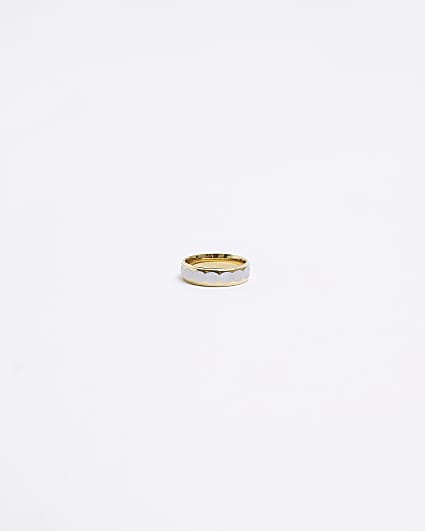 Gold colour stainless steel bubble ring