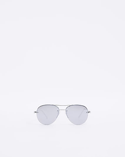 Silver colour aviator sunglasses