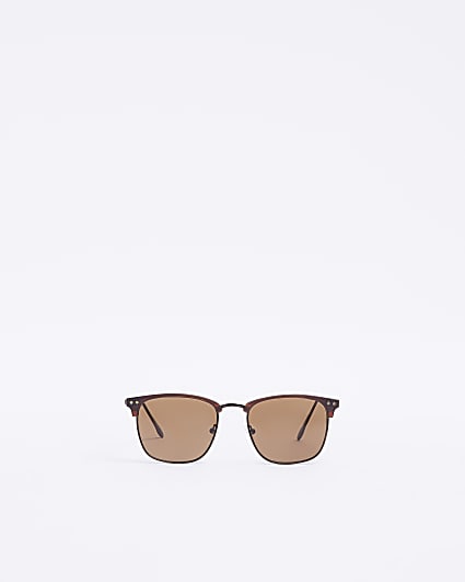 Bronze tinted lenses square sunglasses