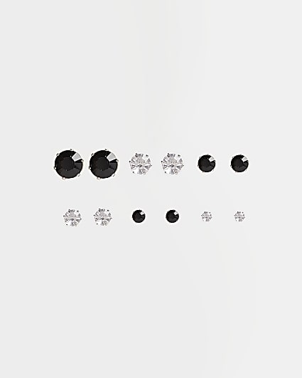 Black Multipack 6 Stud Earrings