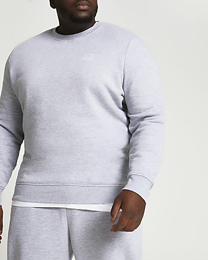 Big & Tall grey slim fit sweatshirt
