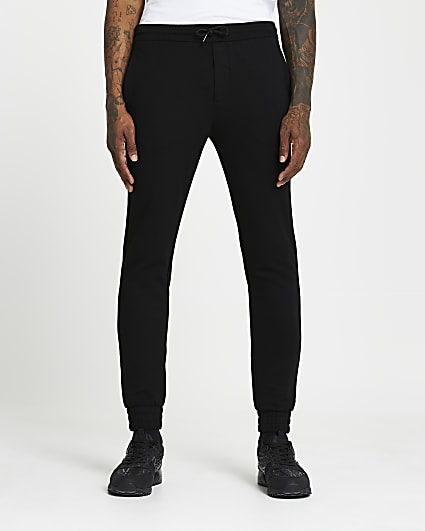 Black skinny joggers