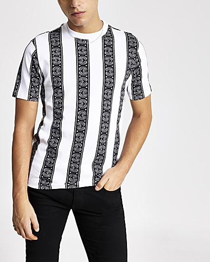 Smart Western stripe regular fit T-shirt