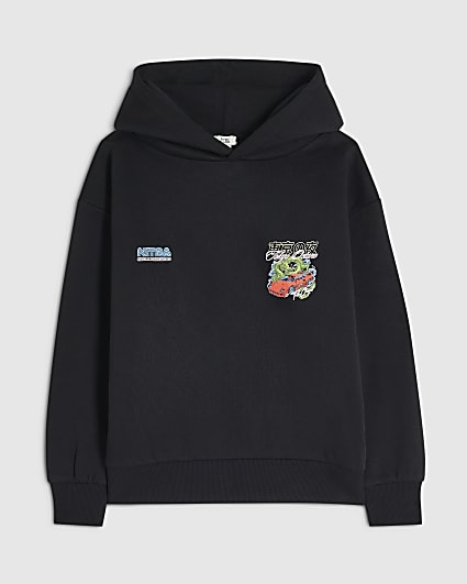 Boys Black Japanese Car Hoodie