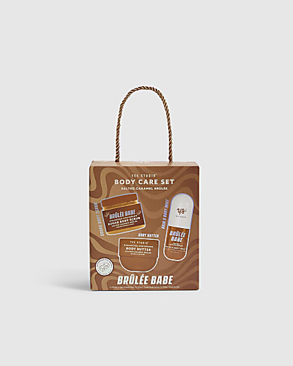 Girls Brown Caramel Brulee Bath 3 Piece Set
