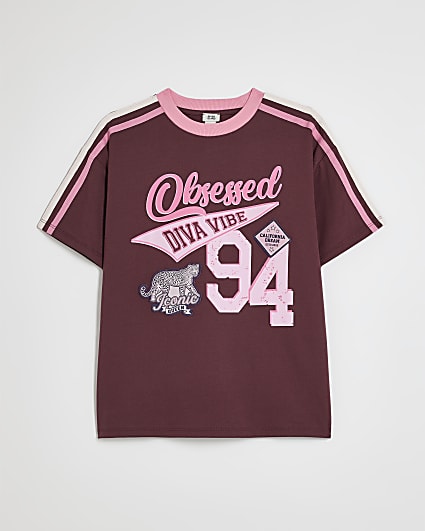 Girls Burgundy Obsessed 94 T-Shirt