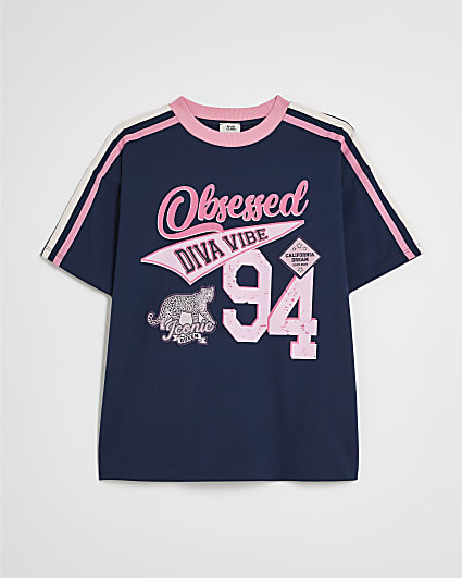 Girls Navy Obsessed 94 T-Shirt
