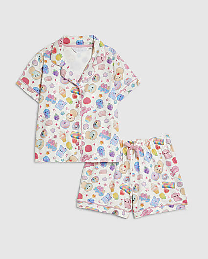 Girls Blue Squishy Print Pyjamas